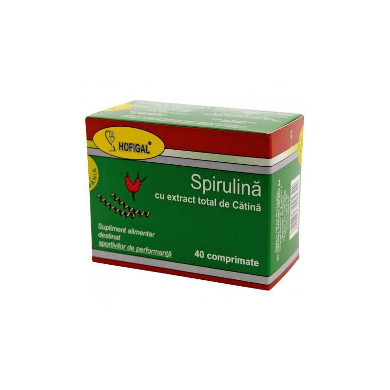 SPIRULINA CU EXTRACT TOTAL DE CATINA 40 CPR HOFIGAL