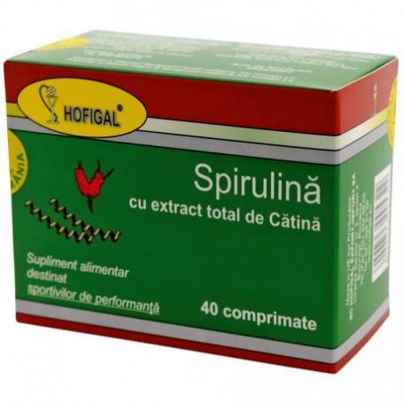 SPIRULINA CU EXTRACT TOTAL DE CATINA 40 CPR HOFIGAL