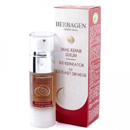 Ser reparator cu extract din melc, Herbagen, 30 ml, contine 99 extract din melc