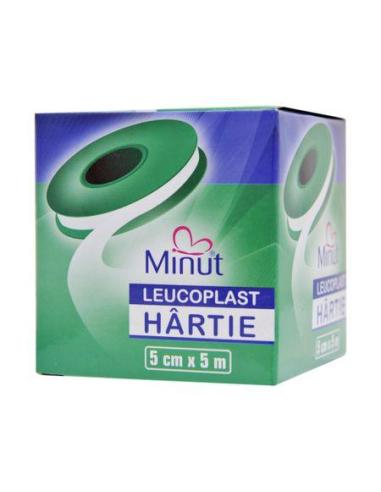 Leucoplast hartie, 5 cm x 5 m, Minut