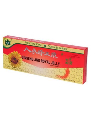 Ginseng, Royal Jelly, 10 fiole, Yong Kang