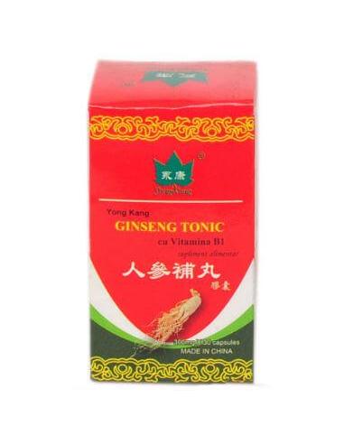 Ginseng tonic cu vitamina B1 (Tiamina), 30 capsule, Yong Kang