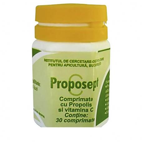 Proposept cu propolis si vitamina C, 30tb, Institutul Apicol