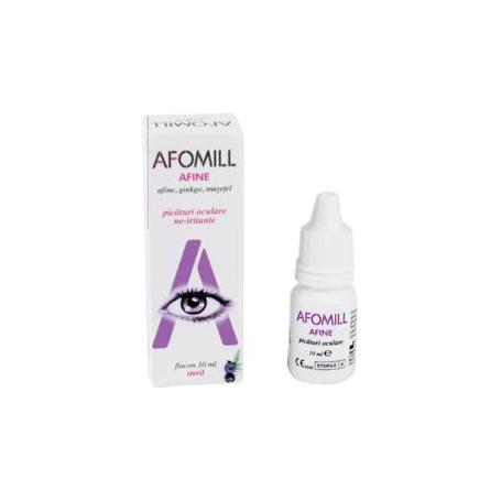 Afomill afine picaturi oftalmice, pentru ochi obositi si stresati, 10 ml