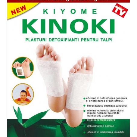 Plasturi detoxifianti detoxifiere Kinoki pentru talpi, 10 buc