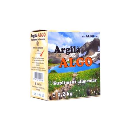 Argila, cura cu argila pulbere, 200 g, Algo Bocan