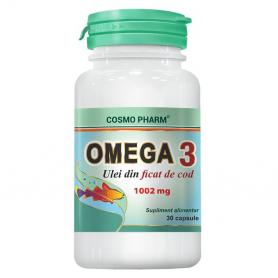 Omega 3 ulei din ficat de cod, 30 capsule, Cosmopharm