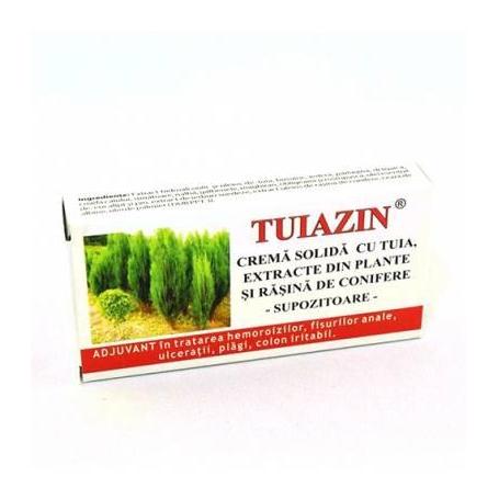 Tuiazin - supozitoare cu extract de tuia 10 x 1.5g - Elzin Plant