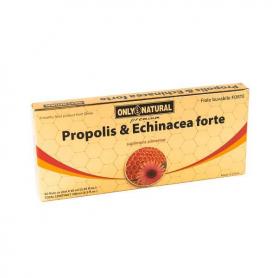 Propolis si Echinacea forte, fiole buvabile 2000 mg, Only Natural