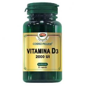 Vitamina D3 2000 UI, 60 capsule premium, Cosmopharm