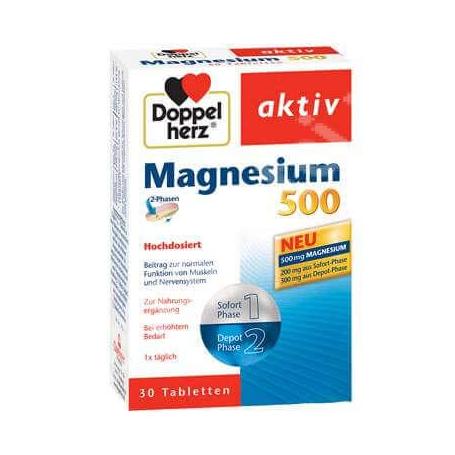 Magneziu 500mg, 30 comprimate, Doppelherz