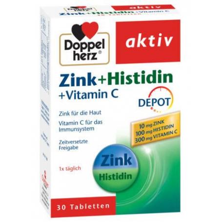 Zinc + Histidina + Vitamina C Depot, 30 comprimate, Doppelherz