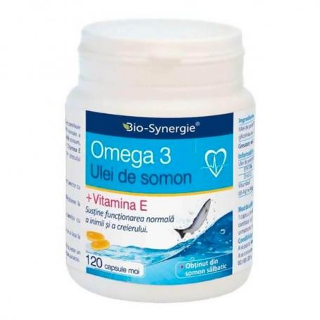 Omega 3 ulei de somon + vitamina E, 120 capsule, Bio-Synergie