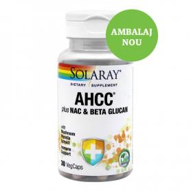AHCC Plus Nac Beta Glucan, 30 tablete, Secom (Solaray)
