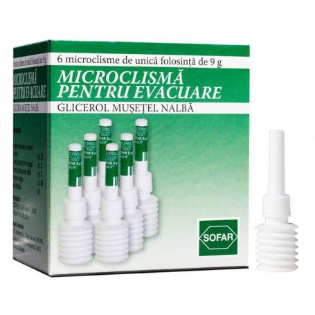 Microclisma cu glicerina 6 buc pentru adulti Sofar