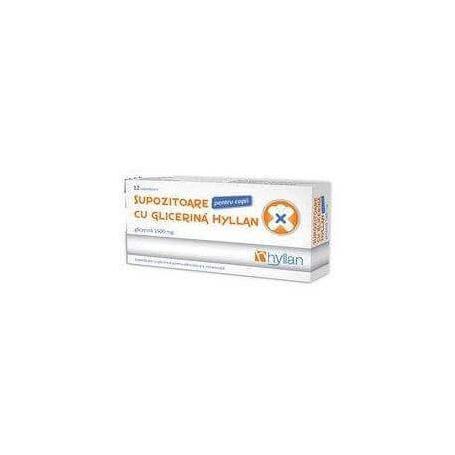 Supozitoare cu glicerina pentru adulti, 2500 mg, 12 buc, Hyllan Pharma