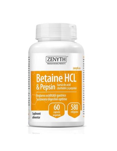 Betaine HCL si Pepsin, 60 capsule - Zenyth