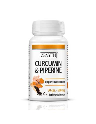 Curcumin & Piperine, 30 capsule, Zenyth