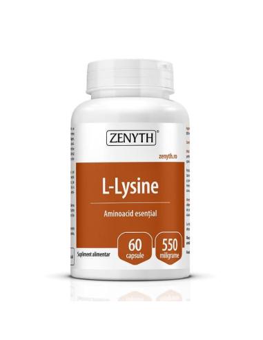 L-Lysine (550 mg), 60 capsule, Zenyth