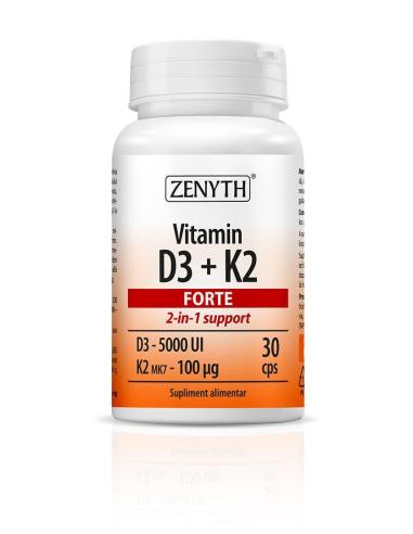Vitamina D3 + K2 Forte, 30 capsule, Zenyth - Sam Distribution