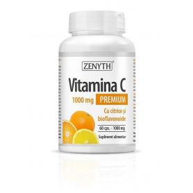 Vitamina C Premium 1000 mg cu citrice si bioflavonoide, 60 capsule, Zenyth