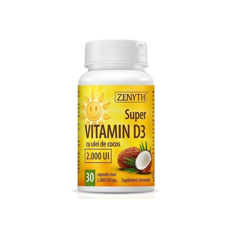 Super Vitamin D3 2000UI, 30 capsule, Zenyth