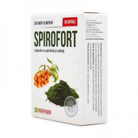 Spirofort (Spirulina si Catina), 30 capsule - Parapharm