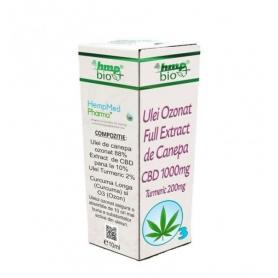 Ulei Ozonat de Canepa CBD 1000 mg Full Extract + Turmeric 200 mg