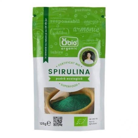 Spirulina pulbere Organica, 125 g, Obio