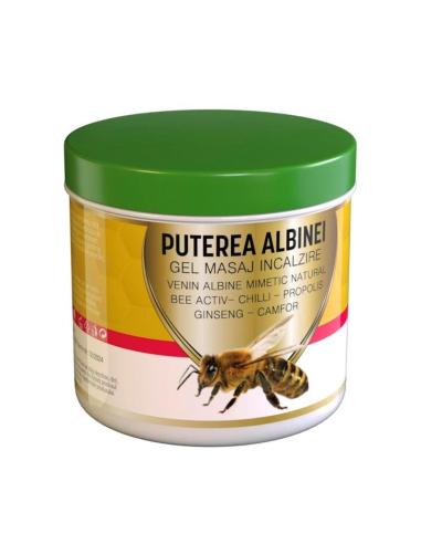 Gel de masaj cu efect de incalzire si venin de albine mimetic Puterea Albinei, 275 ml, Praemium