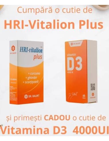 HRI-Vitalion Plus, 54 comprimate + Vitamina D3, 4000IU, 60 comprimate, Dr Balint