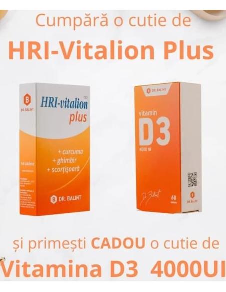 HRI-Vitalion Plus, 54 comprimate + Vitamina D3, 4000IU, 60 comprimate, Dr Balint