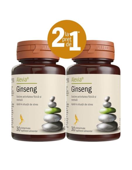 Ginseng, 30 capsule, Alevia (pachet 1+1 gratis)