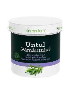 Gel cu Extract de Untul Pământului, Rozmarin, Camfor și Mentol - Biomedicus