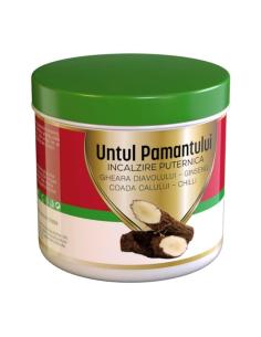 Gel de masaj cu efect de incalzire, Untul Pamantului, 275 ml, Praemium