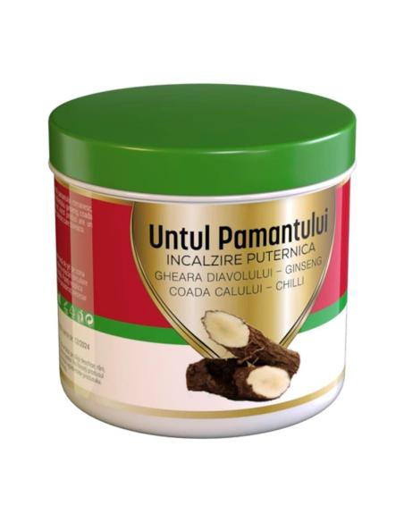 Gel de masaj cu efect de incalzire, Untul Pamantului, 275 ml, Praemium