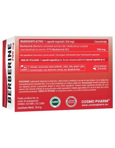 Berberina, 700 mg, 30 capsule, Cosmopharm