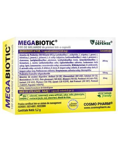 Megabiotic Cosmopharm, 10 capsule enterosolubile | Samdistribution