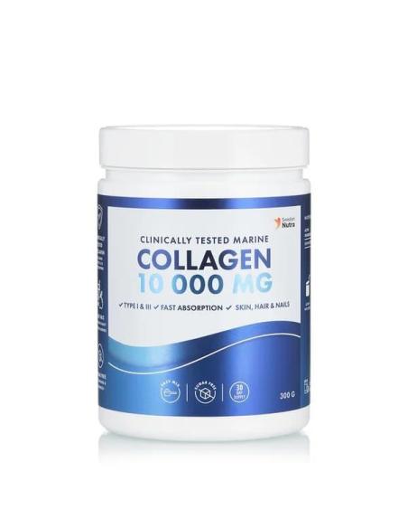 Pulbere de colagen hidrolizat tip 1 si 3 Marine Fish, 10000 mg, 300 g, Swedish Nutra