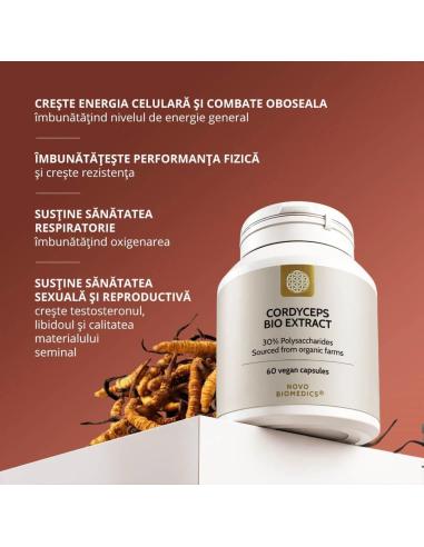 Ciuperca Cordyceps Bio Extract, 60 capsule, Novo Biomedics