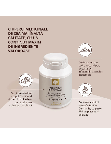 Ciuperca Polyporus Bio Extract, 60 capsule | Sam