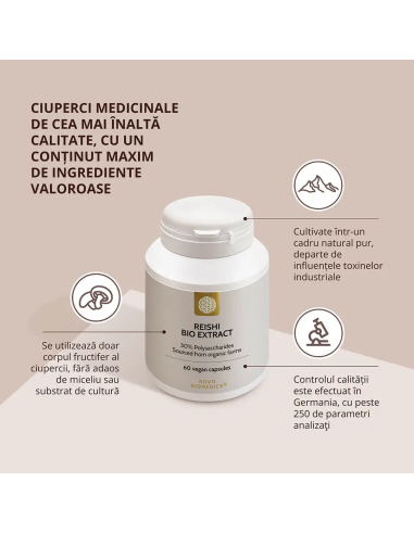 Ciuperca Reishi (Ganoderma lucidum), 60 capsule | Sam