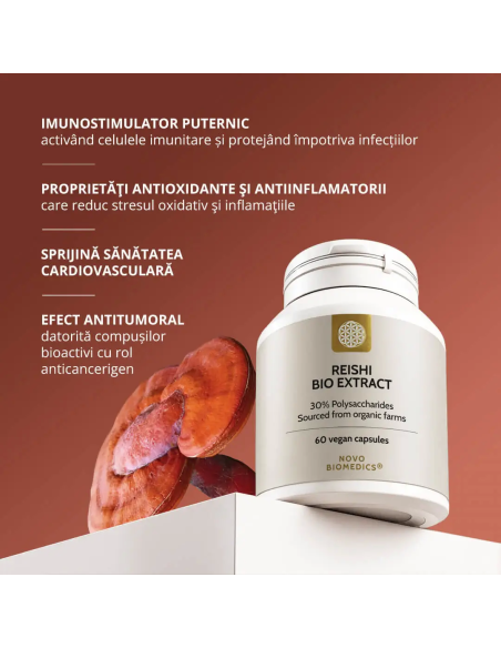 Ciuperca Reishi (Ganoderma lucidum), 60 capsule | Sam