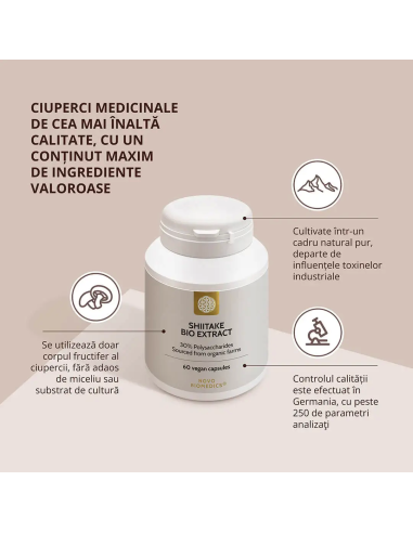 Ciuperca Shiitake Bio Extract, 60 capsule | Sam