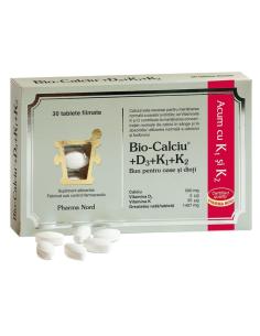 Bio Calciu + D3 + K1 + K2, 30 tablete, Pharma Nord
